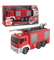 Straż pożarna pryskająca wodą