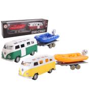 Samochód Van z przyczepą kempingową metal no.1 mix