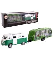 Samochód Van z przyczepą kempingową metal no.2