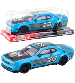 Wyścigówka z napędem na tył niebieska