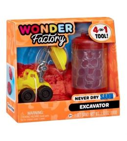 Wonder Factory Never Dry Sand - Red + Excavator