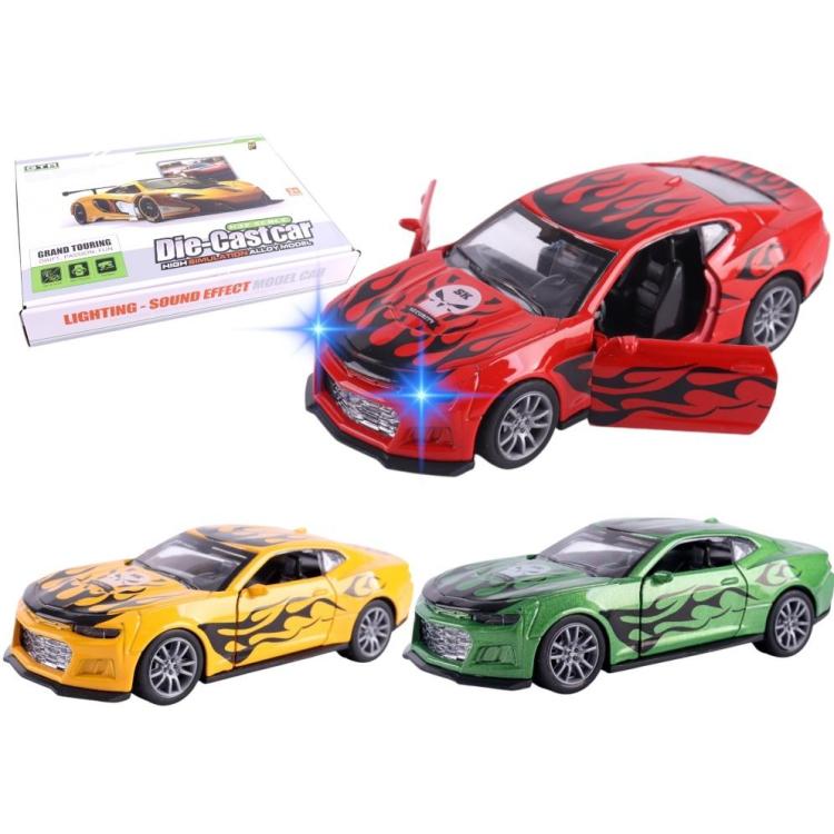 Samochód metalowy 1:32 napęd św/dźw mix