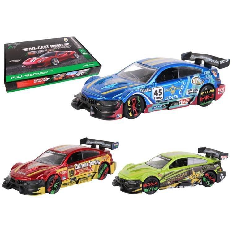 Samochód metalowy 1:36 napęd Super Sport No.2 mix