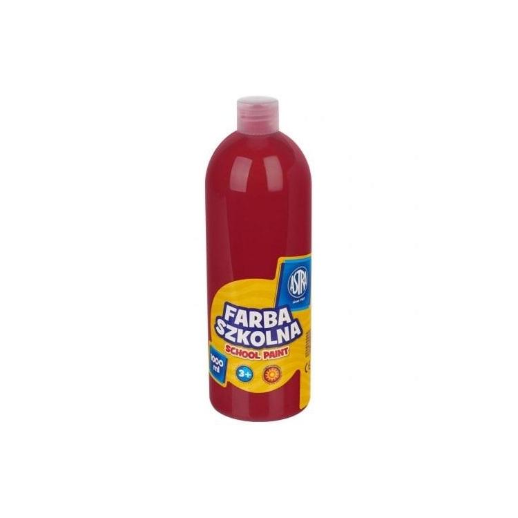 Farba szkolna czerwona ciemna 1000ml ASTRA