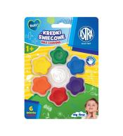 Kredki świecowe w kształcie gwiazdek 6kol ASTRA