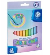 Flamastry 12 kolorów pastel ASTRA