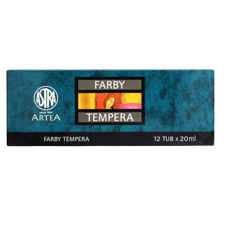 Farby tempera 12 kolorów 20ml ASTRA