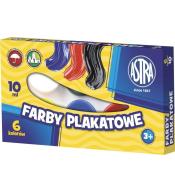Farby plakatowe 6 kolorów 10ml ASTRA