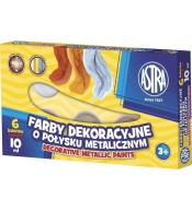 Farby dek. o połysku met. 6 kolorów 10ml ASTRA