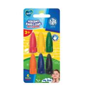 Kredki świecowe w kształcie rakiety 6kol ASTRA