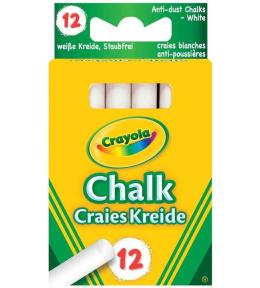 Kreda niepyląca Crayola 12 szt. - Biała